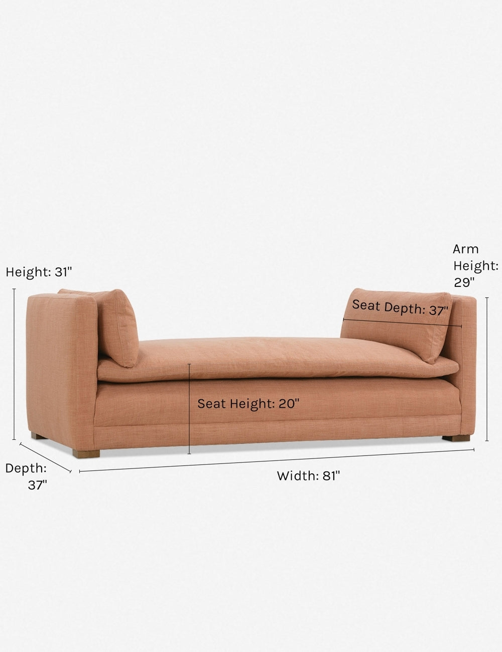 Elvie Chaise - Modern Accent Chair for Living Room, Bedroom & Office - Stylish Upholstered Lounge Chair with Wooden Legs - Perfect for Relaxing, Reading & Decorating Your Home