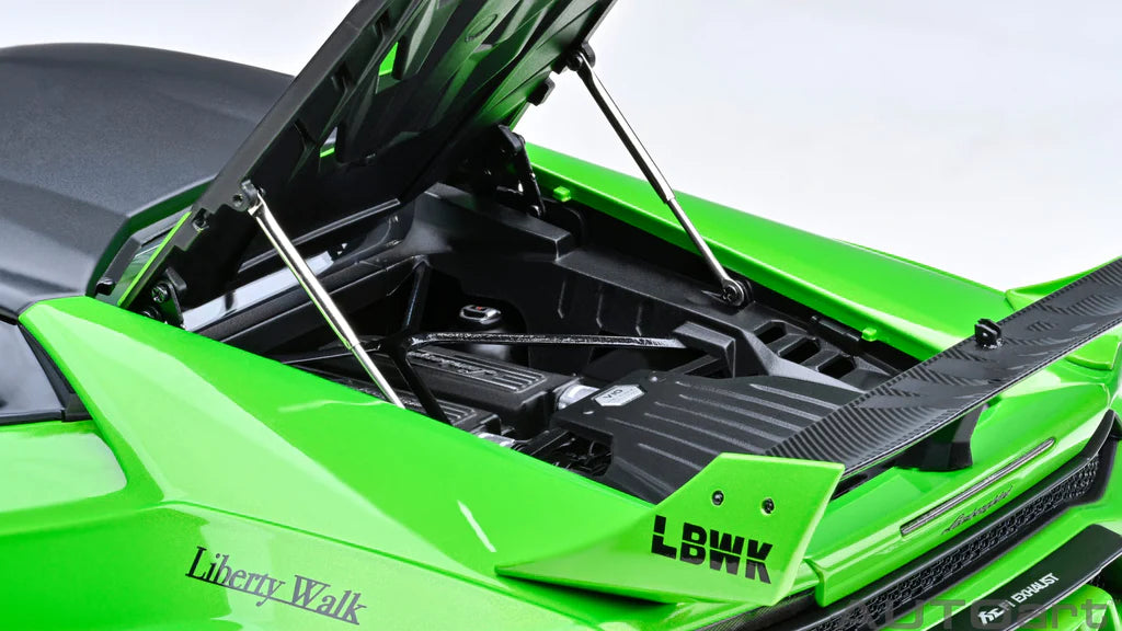 AUTOart 1:18 Scale Lamborghini Huracan GT LBWK Silhouette Works Diecast Model Car - Pearl Green Finish | Collectible Display Piece for Car Enthusiasts & Home/Office Decoration
