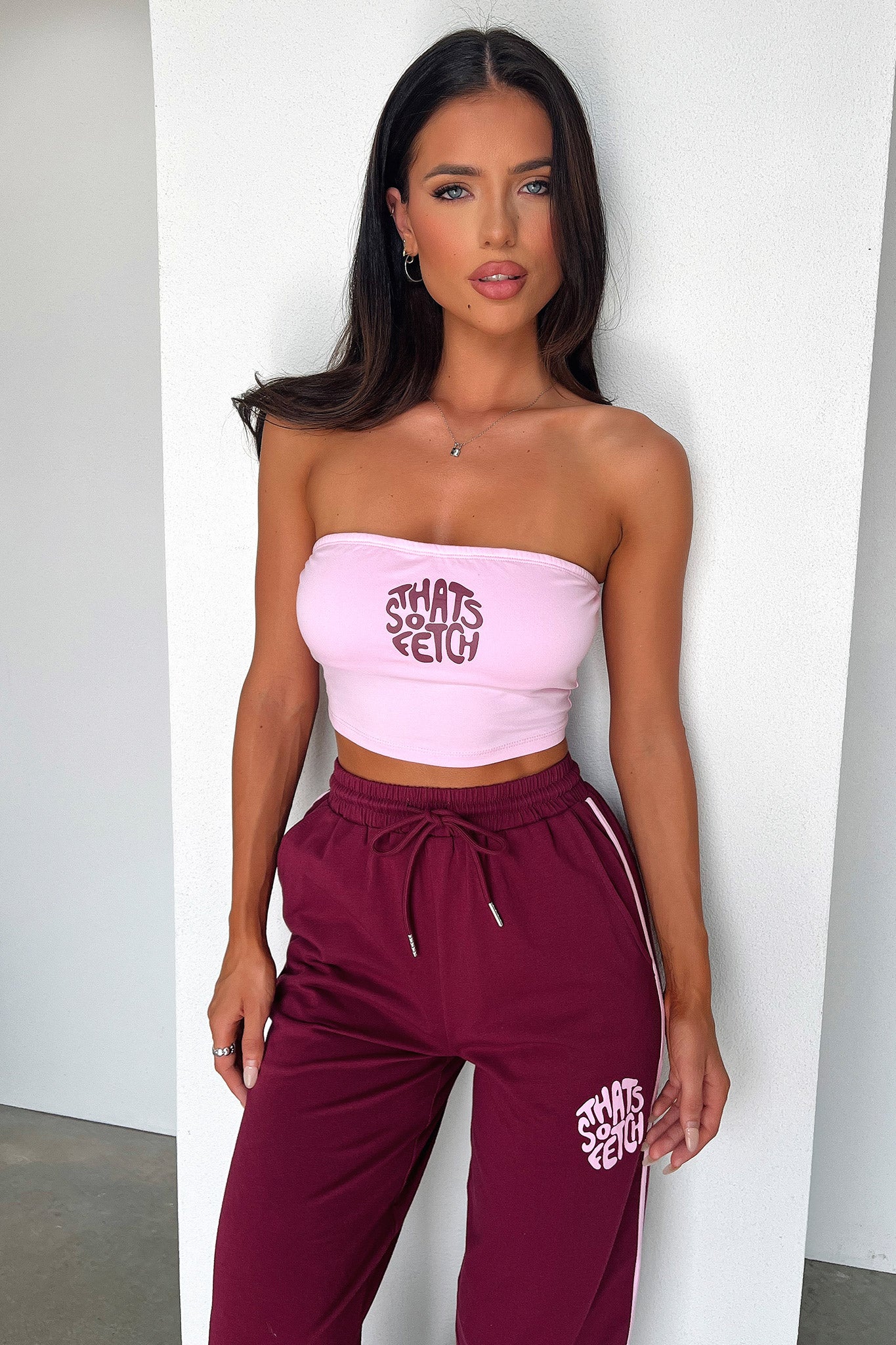 Beckham Wide Leg Pants for Women - Burgundy Red High Waisted Palazzo Trousers | Office Wear, Casual Outfits & Special Occasions