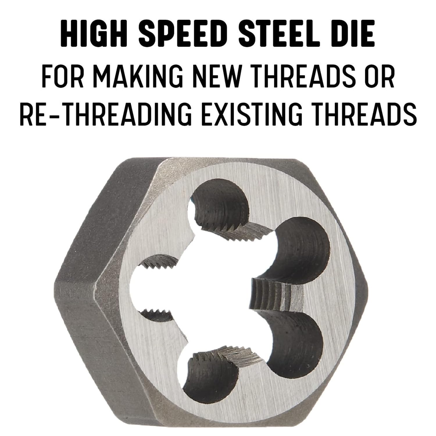 Drill America DWTHSHEX11212 High-Speed Steel (HSS) Hex Die 1-1/2