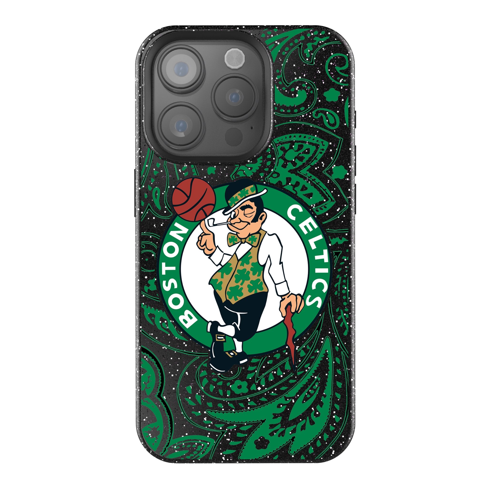 Boston Celtics Paisley Bling Phone Case - Stylish Protective Cover for iPhone & Android - Perfect for Celtics Fans, Game Days & Everyday Use