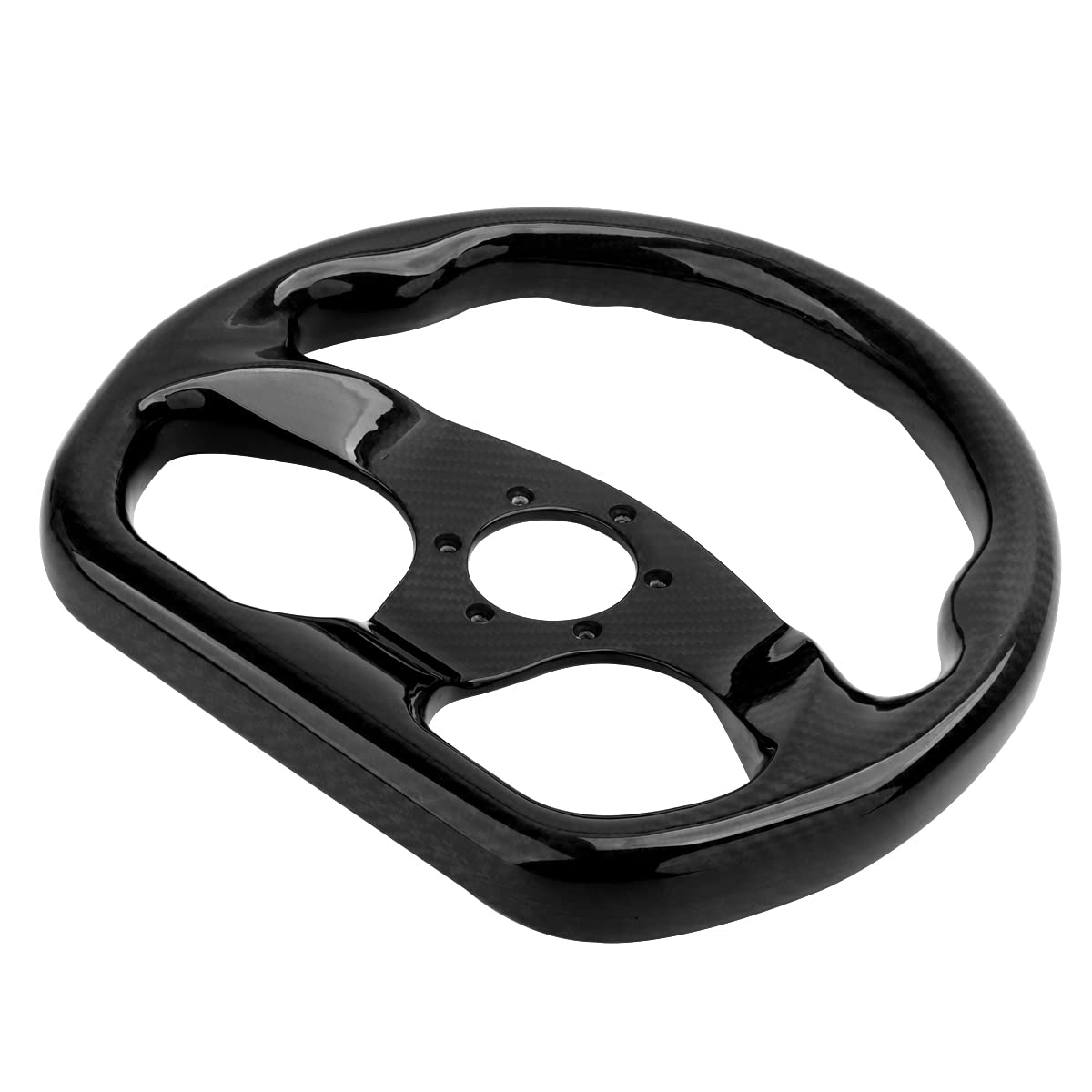Carbon Fiber Racing Steering Wheel - 320mm Flat Bottom Design, Universal Bolt-On for Sports Cars & Drifting | High-Performance Upgrade for Track & Street Use
