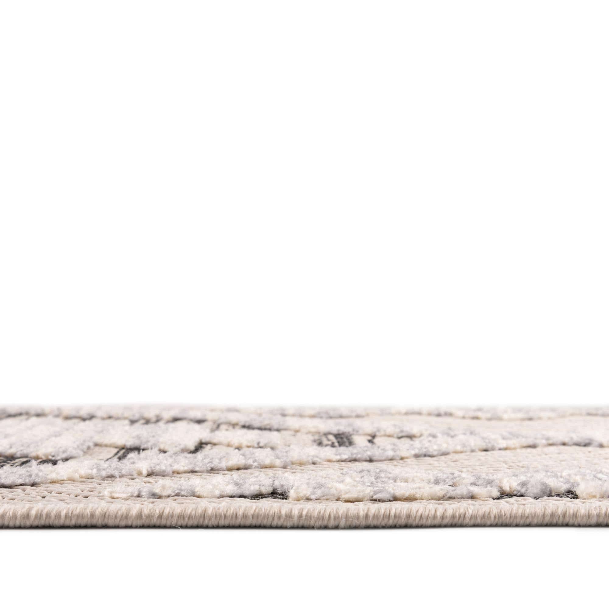 Unique Loom Arlo Collection Round Area Rug 7' x 7' - Soft Sandy Beige & Gray Modern Boho Rug for Living Room, Bedroom & Nursery | Non-Slip Floor Mat for Home Decor