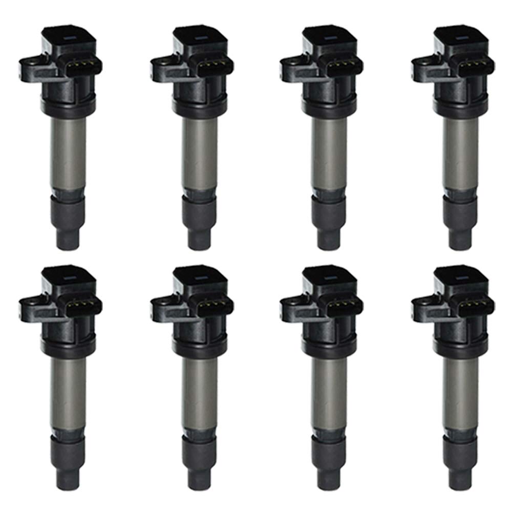 High-Performance Ignition Coil Set - 8PCS Compatible with Cadillac Lucerne/DTS/SRX/STS/XLR 4.4L 4.6L V8 Engines (Replaces OEM 12597745) - Improves Engine Performance & Fuel Efficiency for Smooth Driving