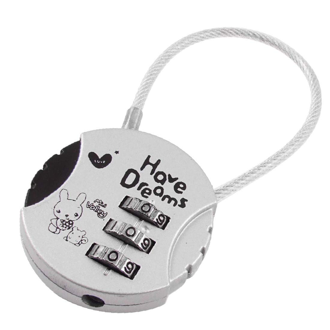 X-DREE Round 3-Digit Combination Lock Jewelry Travel Case - Gray Suitcase Jewelry Box with Secure Password Protection | Perfect for Travel, Home Storage & Gift Giving