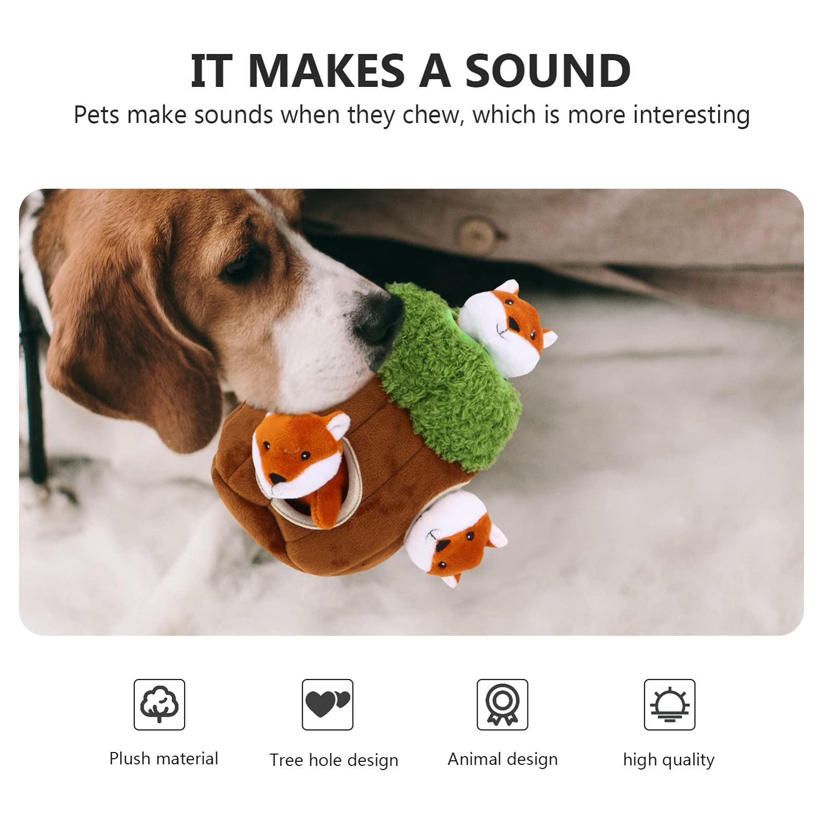 4pcs Plush Cartoon Dog Toys - Chew-Resistant Pet Accessories for Small & Large Dogs - Perfect for Indoor Play, Training & Teething Relief