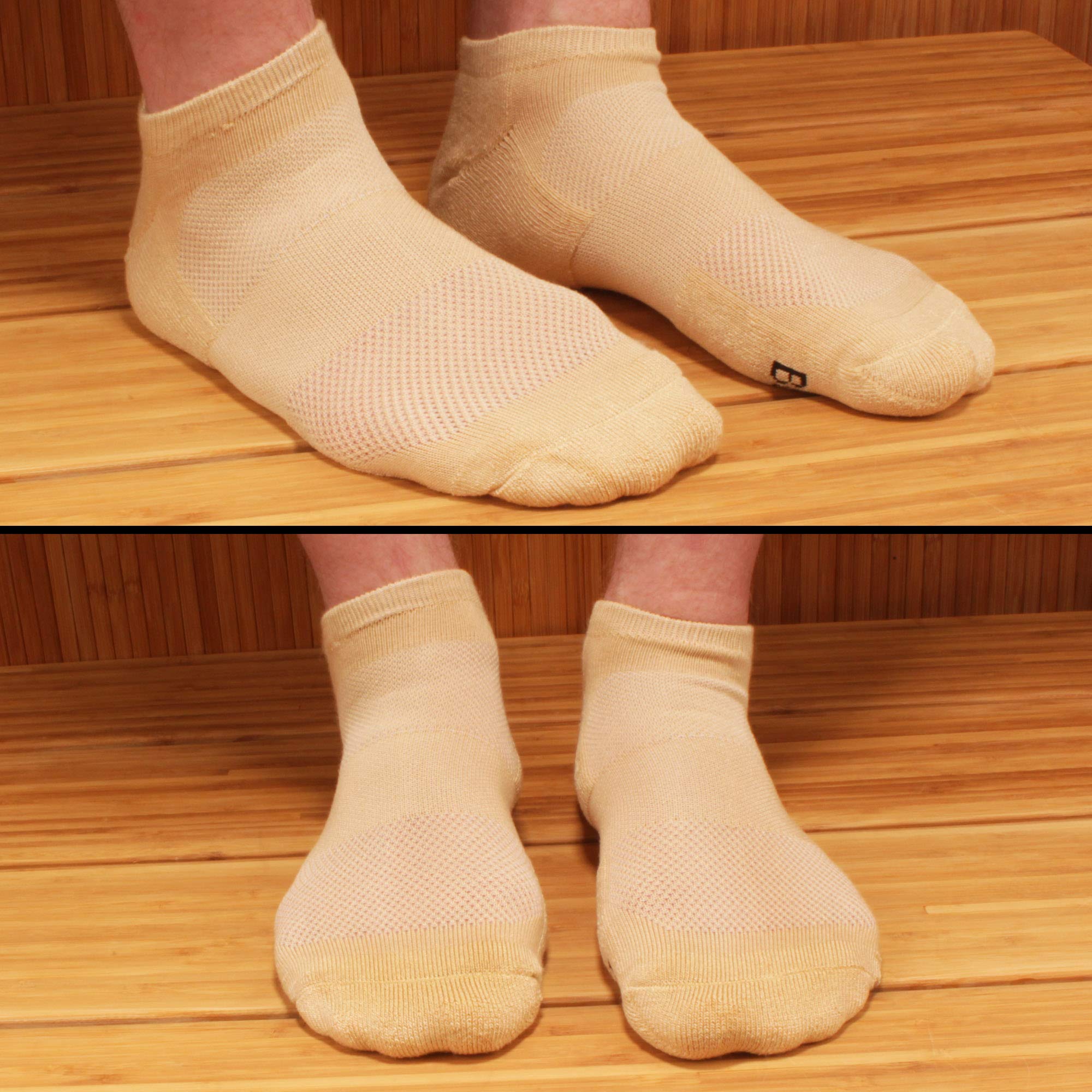 Men's Breathable Rayon Bamboo Fiber Sports Socks - 4 Pairs Moisture Wicking Athletic Ankle Socks for Running, Gym & Casual Wear