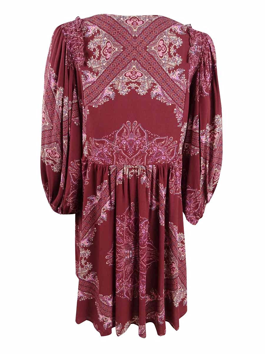 Free People Girl Talk Tunic in Dark Pink - Size SM (Women's 4-6) | Flowy Boho Blouse for Casual Wear, Date Nights & Music Festivals