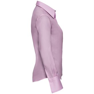 Russell Collection Women's Classic Twill Long Sleeve Shirt (J956F) - Perfect for Office Wear, Casual Outfits & Layering