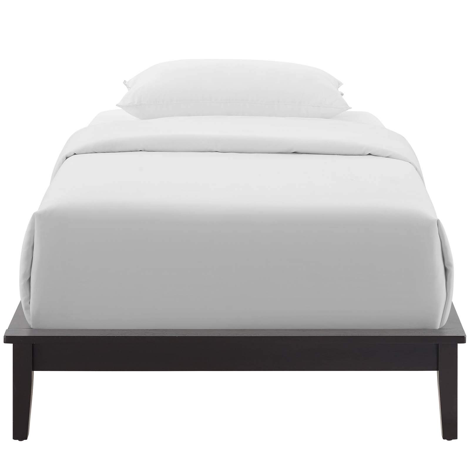 Modern Contemporary Urban Design Brown Wood Platform Bed Frame for Stylish Minimalist Bedrooms