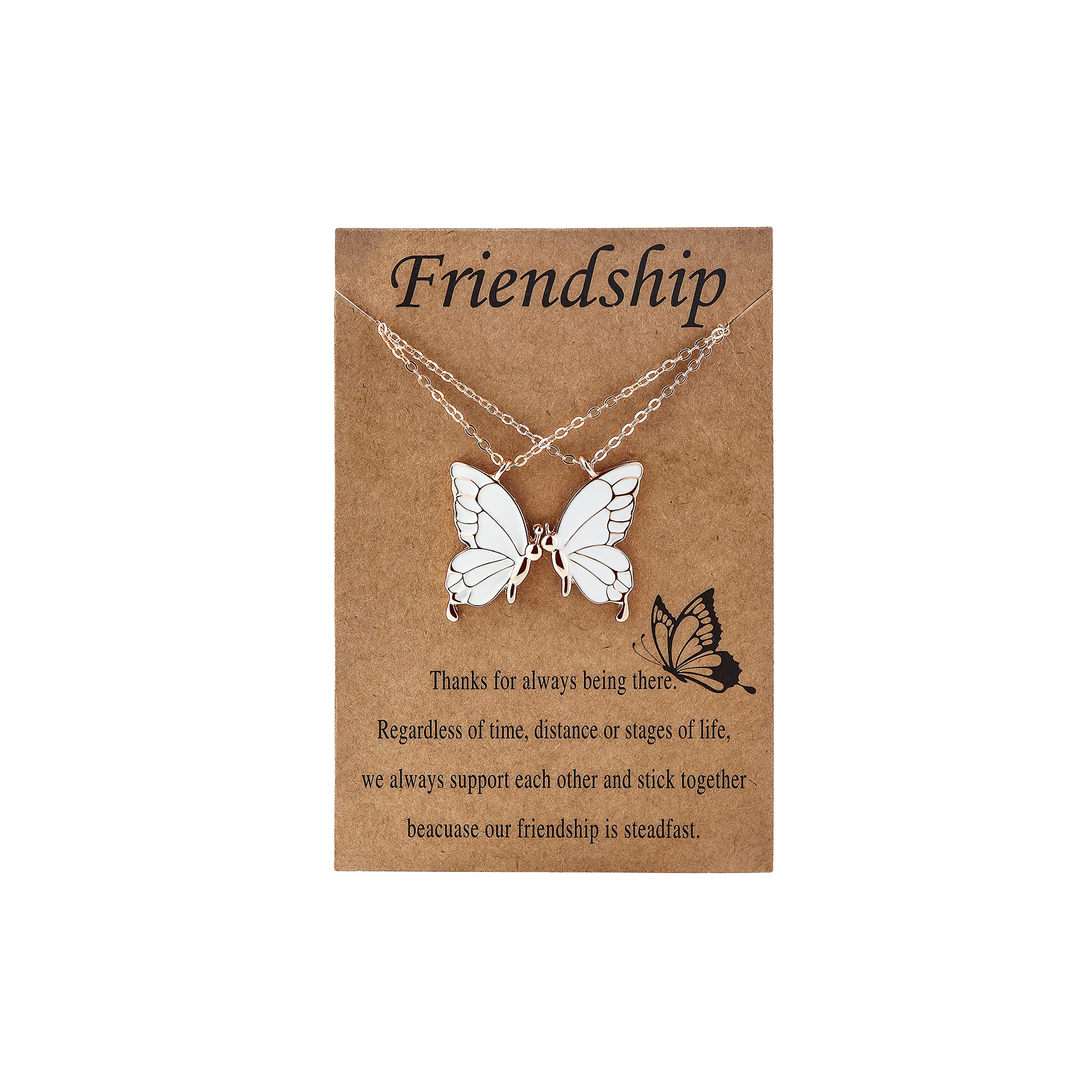 Best Friendship Bracelets for 2 Girls - BFF Long Distance Matching Butterfly Bracelets Set, Cute Gifts for Women Friends, Birthday Presents for Her | Perfect for Sister Bonding, Best Friend Anniversaries & Long-Distance Relationships