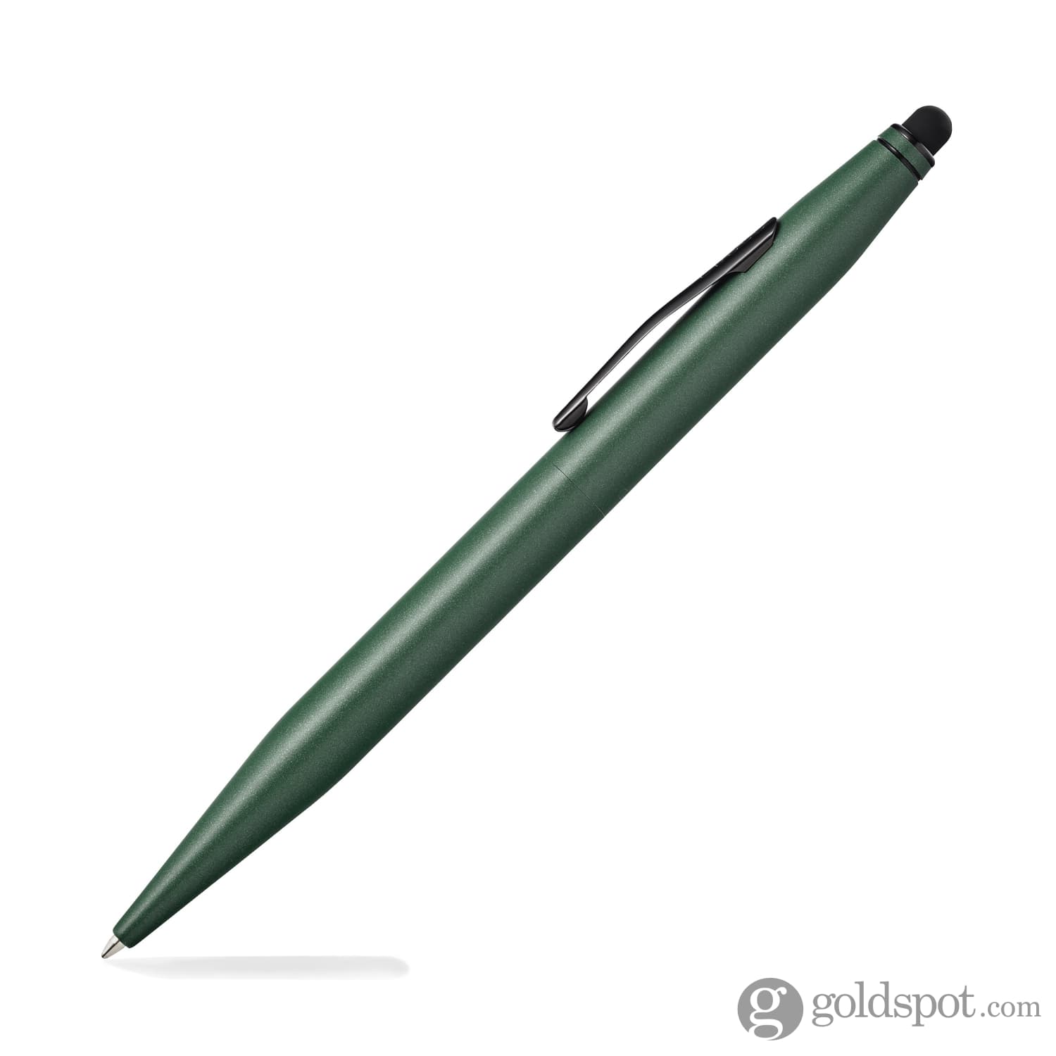 Cross Tech 2 Matte Green Ballpoint Pen with Touch Screen Stylus - Perfect for Note Taking, Digital Art & Everyday Writing