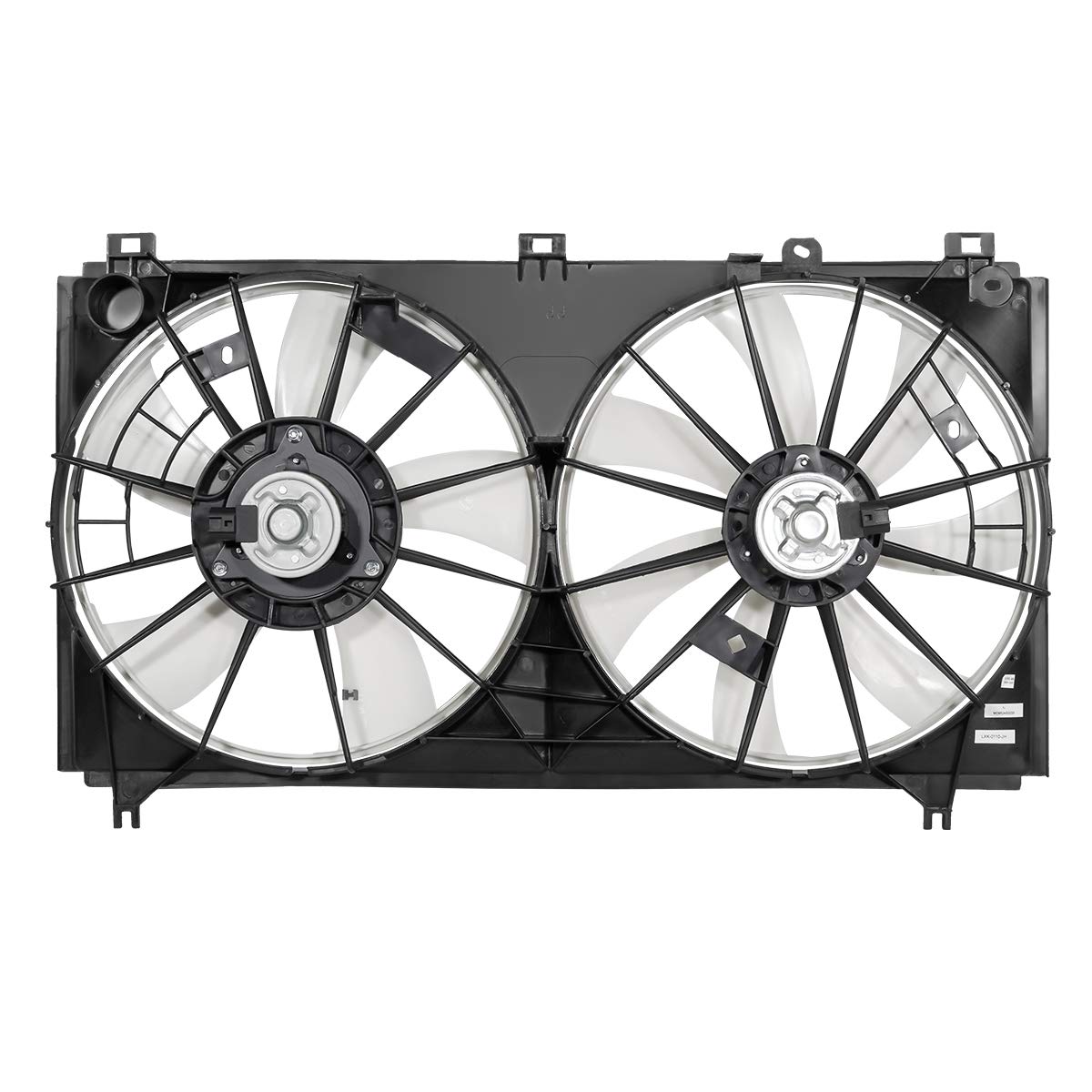 DNA MOTORING OEM-RF-0275 High Performance Radiator Cooling Fan Assembly - Direct Replacement for 2006-2013 Lexus IS250 - Improved Cooling Efficiency - Black - Perfect for Engine Overheating Prevention & Summer Driving