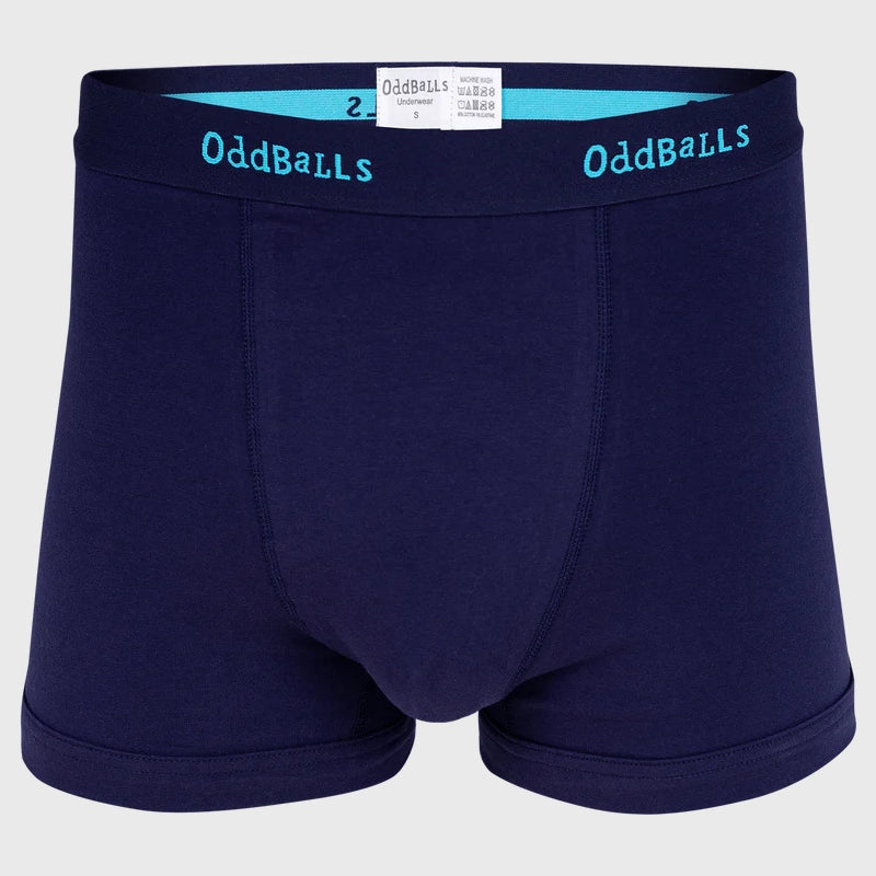 OddBalls Classic Midnight Boxer Shorts - Comfortable Cotton Underwear for Men - Perfect for Sleep, Lounge & Everyday Wear