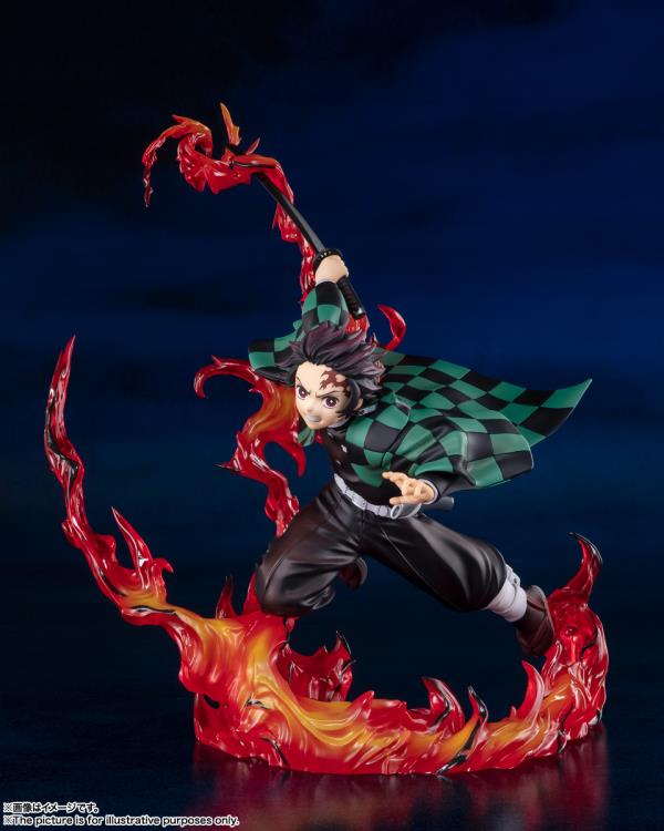 Figuarts Zero Demon Slayer: Kimetsu no Yaiba Kamado Tanjiro Total Concentration (Dance of the Fire God) Action Figure Statue - Anime Collectible for Display & Home Decor