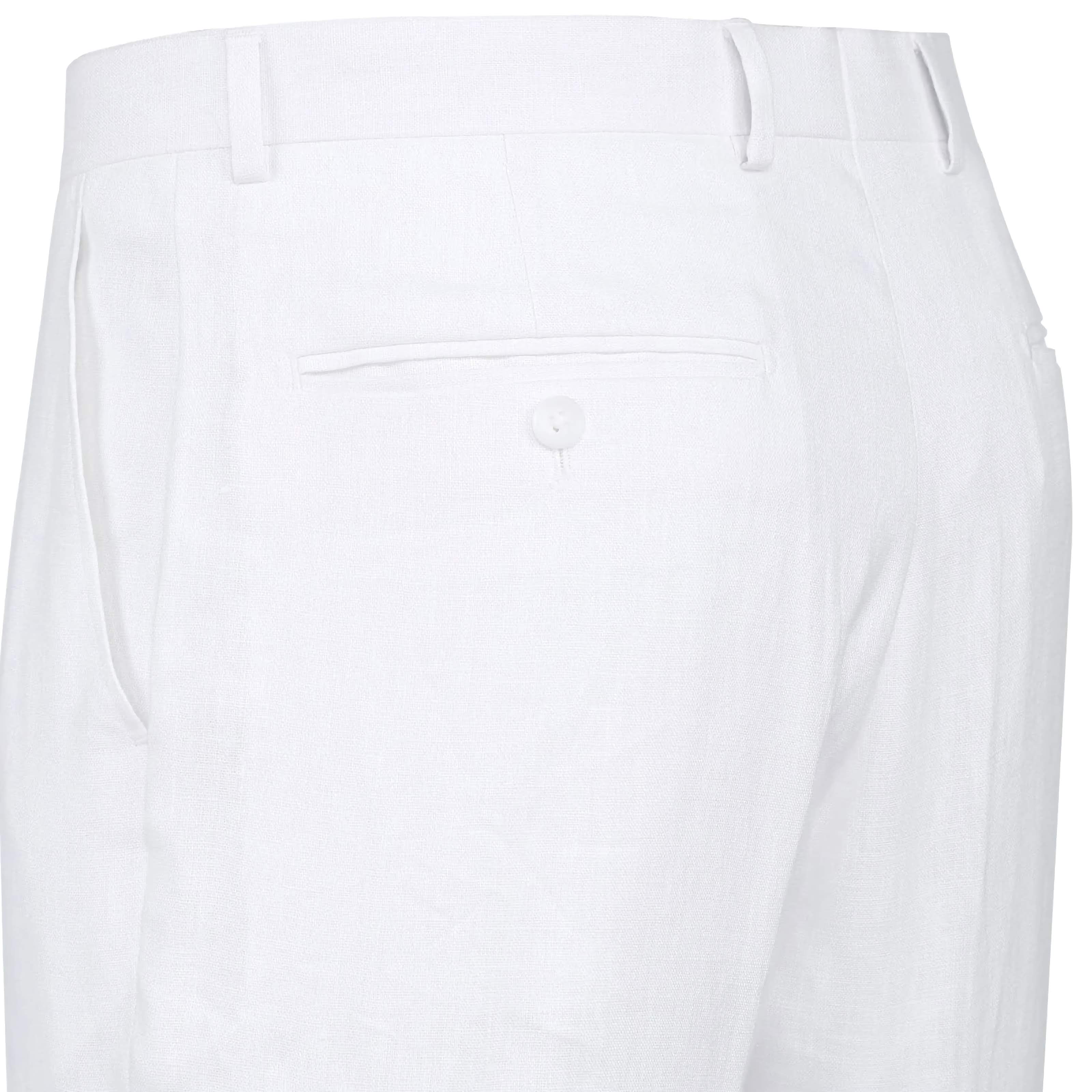 Premium White Linen Suit for Men - 2 Piece Set with 2 Buttons & Regular Fit | Summer Wedding, Business Casual, Office & Formal Occasions