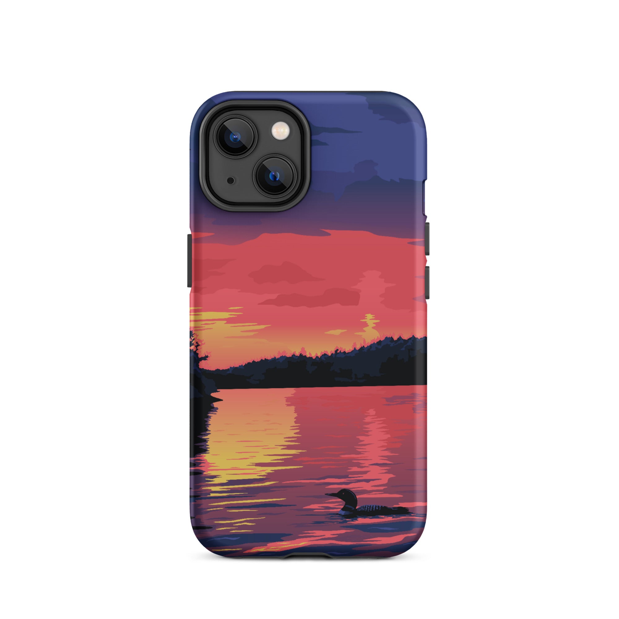 Premium iPhone Protective Case with Sunset Loon Design - Shockproof & Scratch-Resistant Cover for iPhone [Models] | Perfect for Outdoor Adventures, Travel & Daily Protection