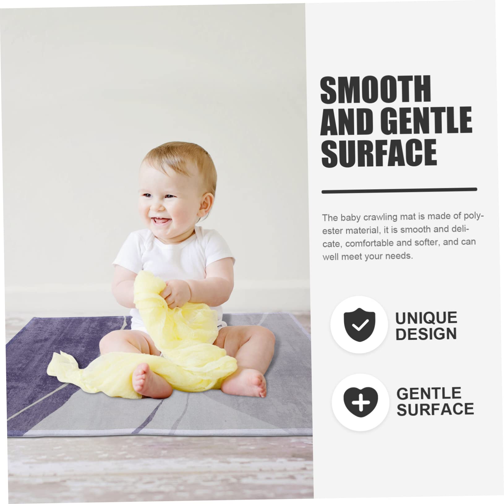 Totority Non-Slip Baby Crawling Mat - Soft Playpen Floor Pad for Infants & Toddlers - Durable Polyester Play Mat for Nursery, Daycare & Home Use - Safe & Comfortable Play Area for Crawling & Learning