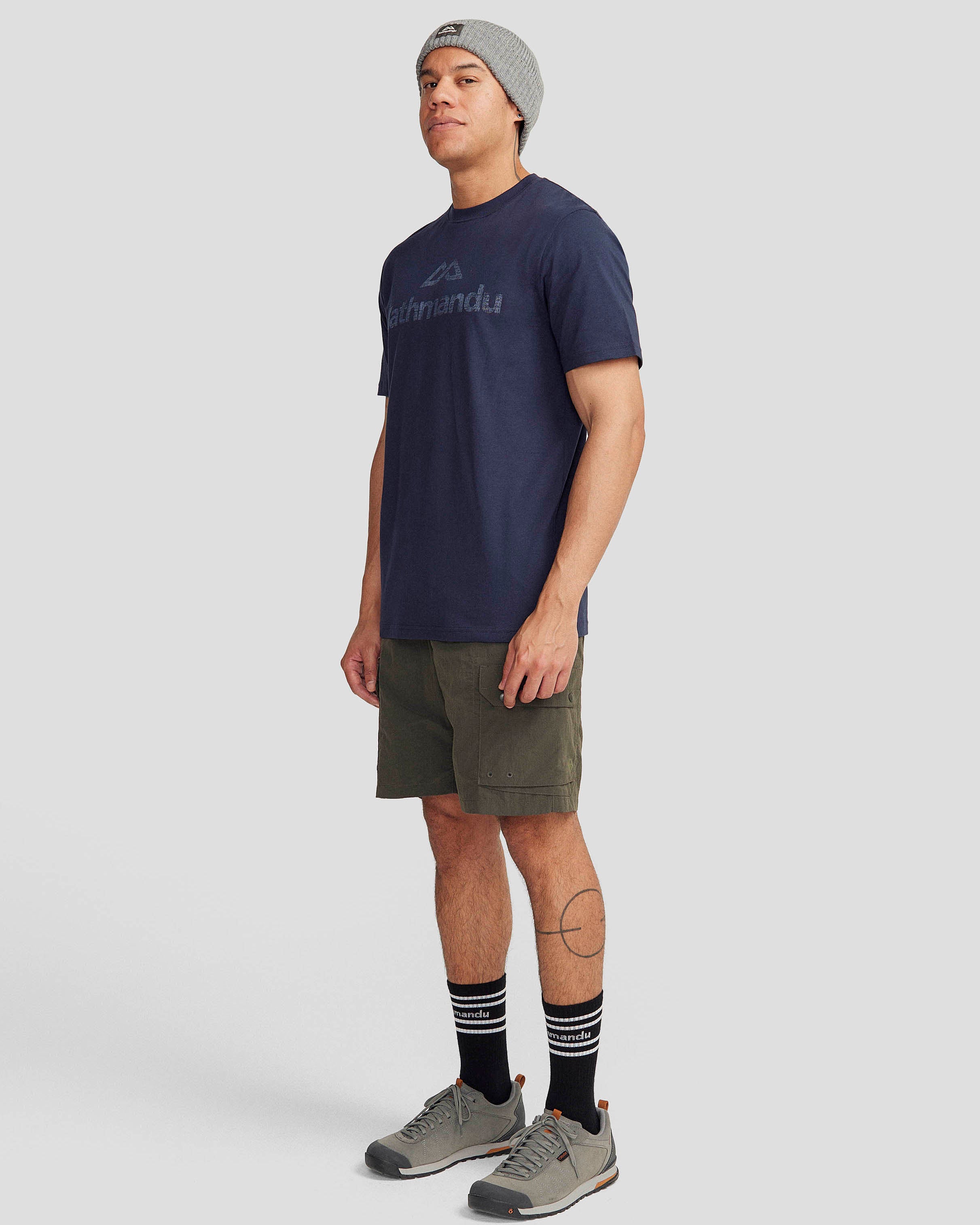 Men's Organic Cotton Logo T-Shirt - Pure Navy - Comfortable Casual Wear for Everyday & Outdoor Activities