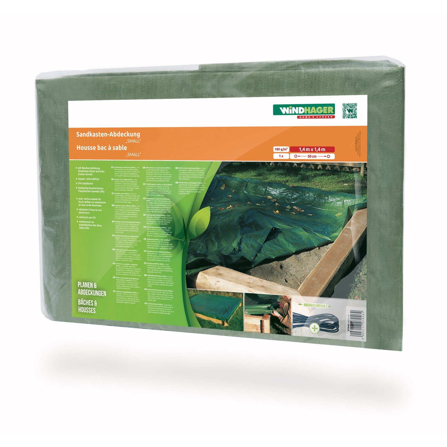 1.4m x 1.4m Green Sandbox Cover - Durable Sand Pit Cover for Kids Play Area - Perfect for Outdoor Sandbox Protection & Playground Safety