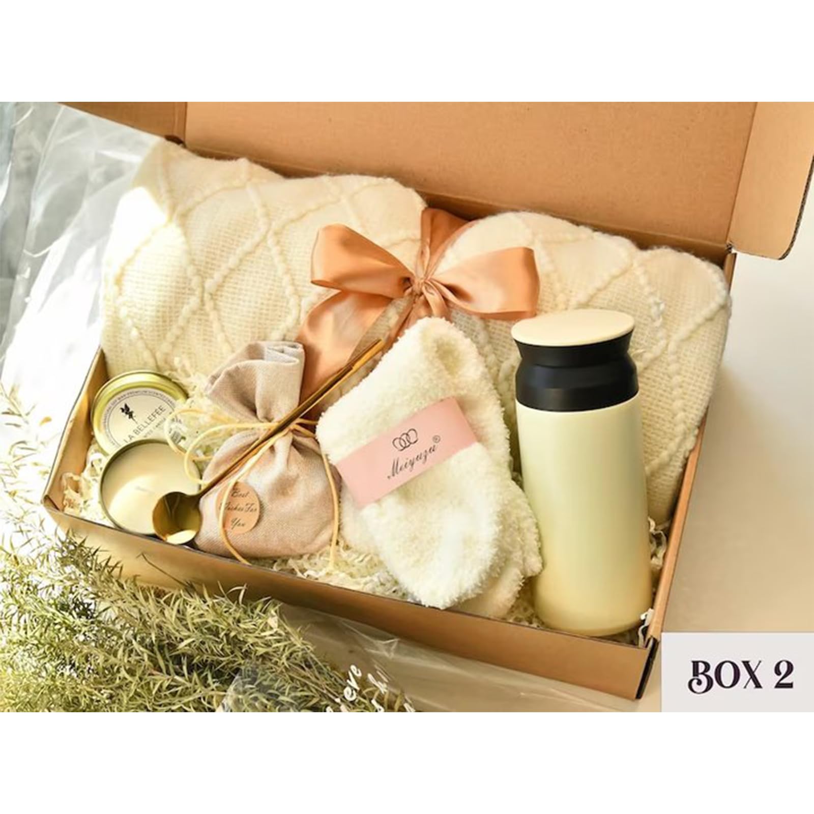 Healing Gift Box for Women - Cozy Blanket, Self Care Essentials & Thank You Gift Set for Mentor, Teacher, Coworker | Perfect for Relaxation, Spa Nights & Thoughtful Gifting