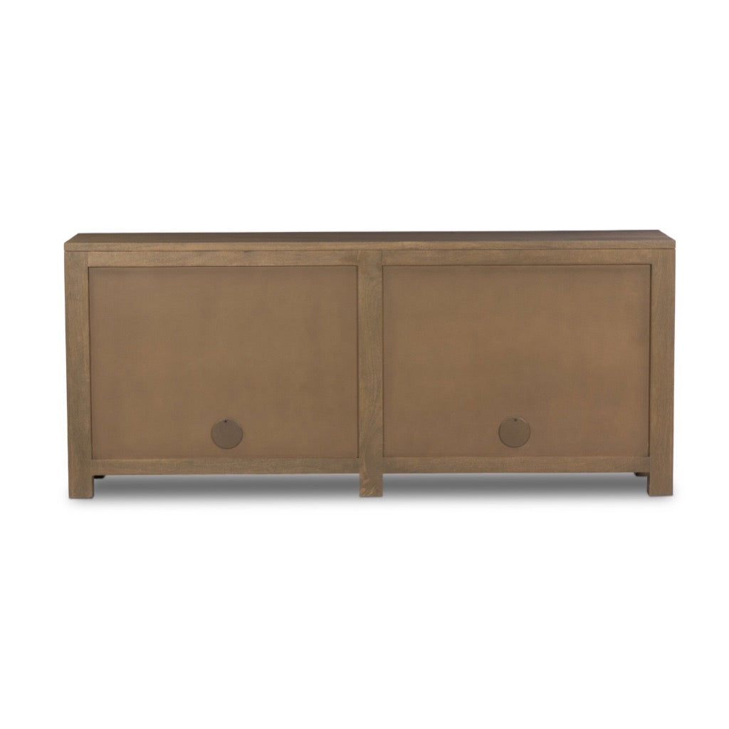 Modern Tilda Sideboard in Taupe Mango Finish - Stylish Storage Cabinet for Living Room, Dining Room, or Entryway Organization