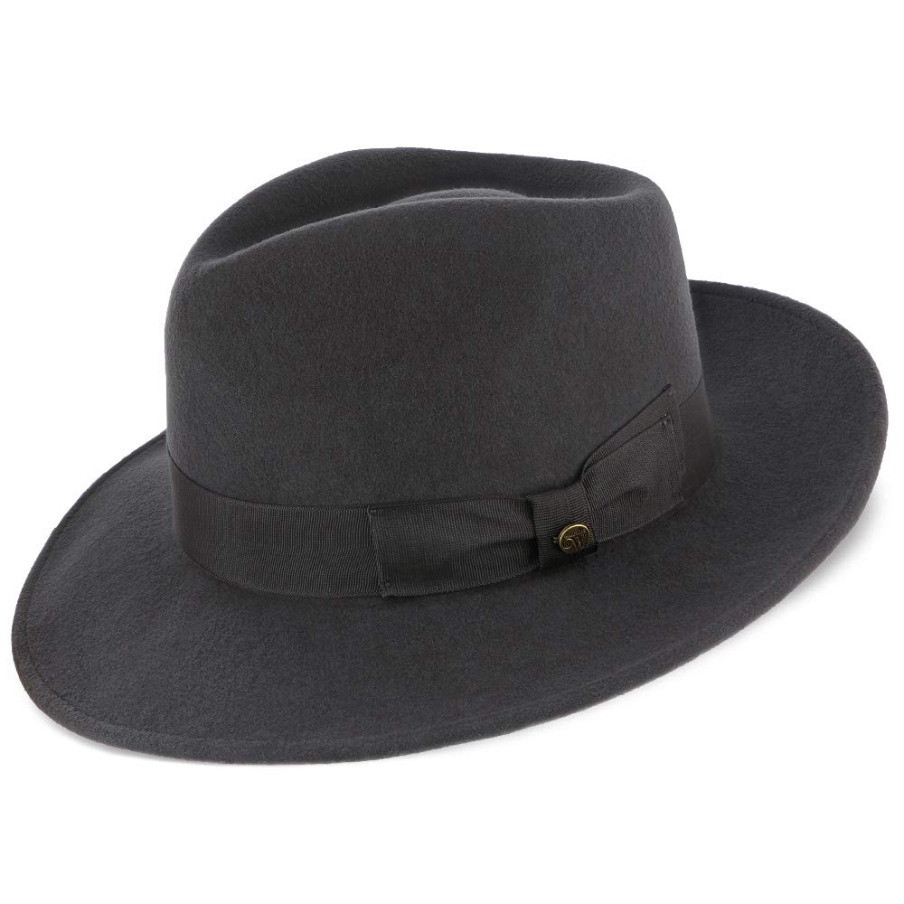 Walrus Hats Imperial Center Dent Wool Felt Fedora Hat for Men - Vintage Style Dress Hat for Formal Occasions, Weddings & Outdoor Events