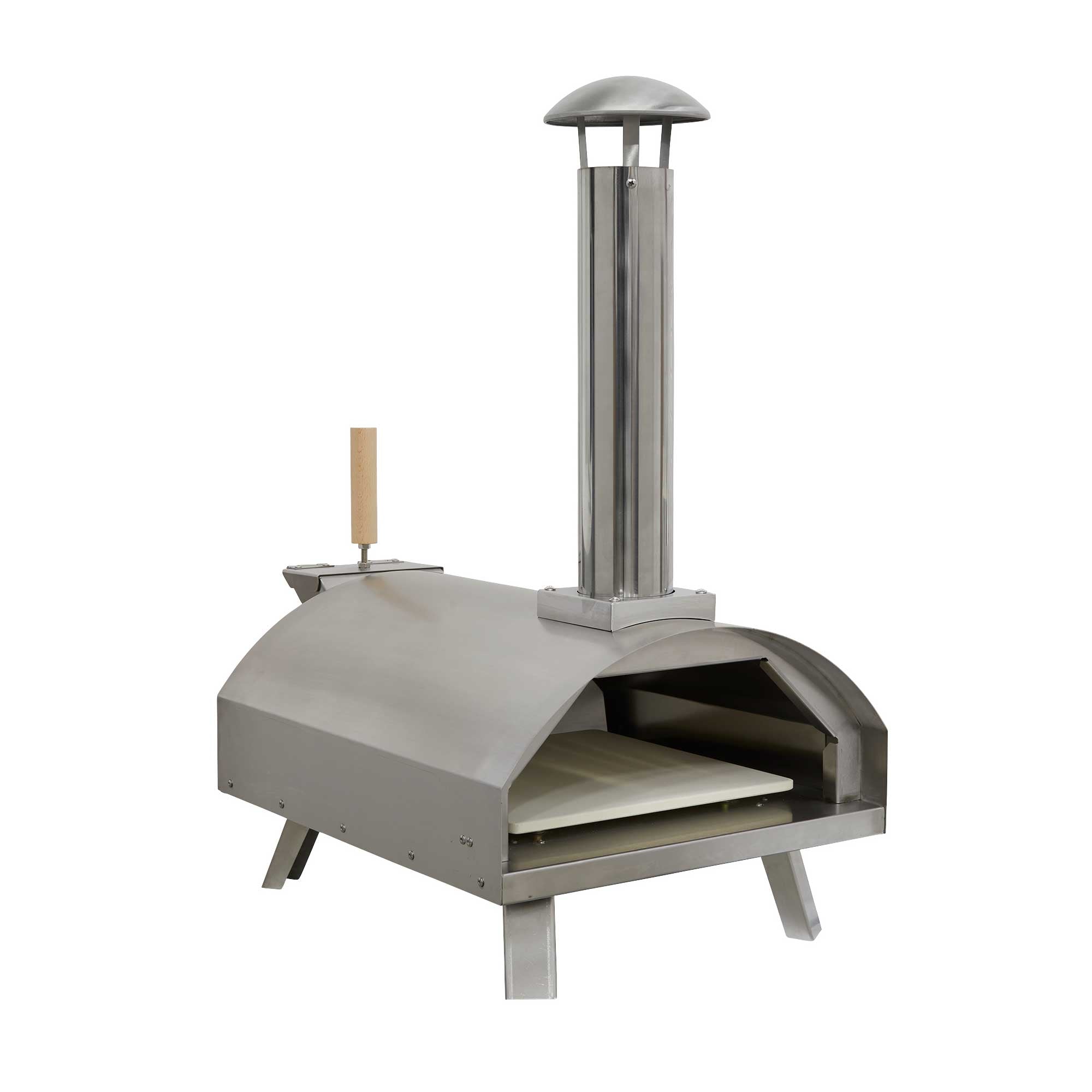 Portable Wood Fired Stainless Steel Pizza Oven with Cover, Carry Bag & Trolley - Outdoor Cooking, Camping, Backyard BBQ & Picnics - DG259