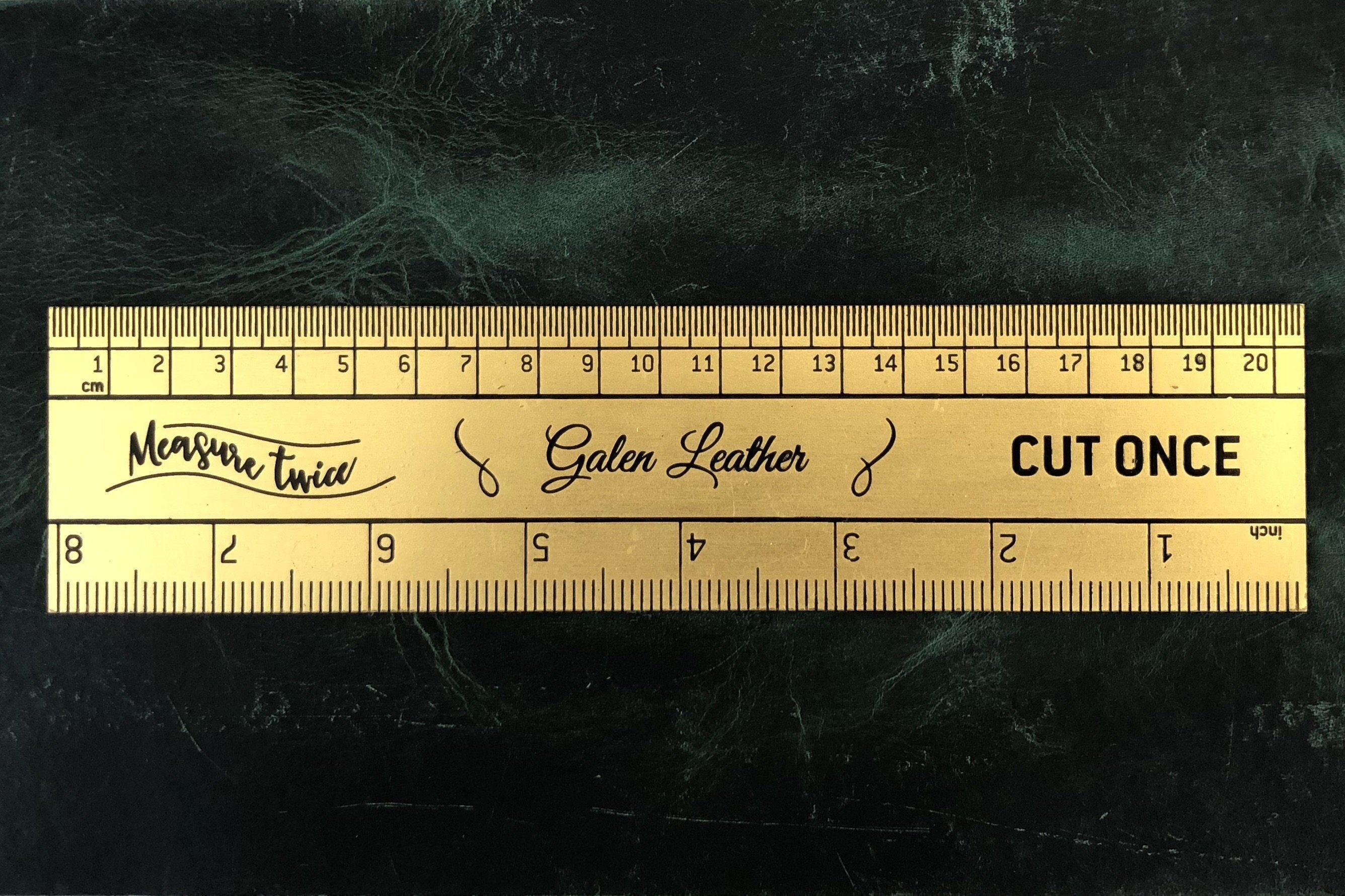 Vintage Inspired Brass Ruler with Imperial & Metric Measurements - Perfect for Crafting, DIY Projects, and Office Use