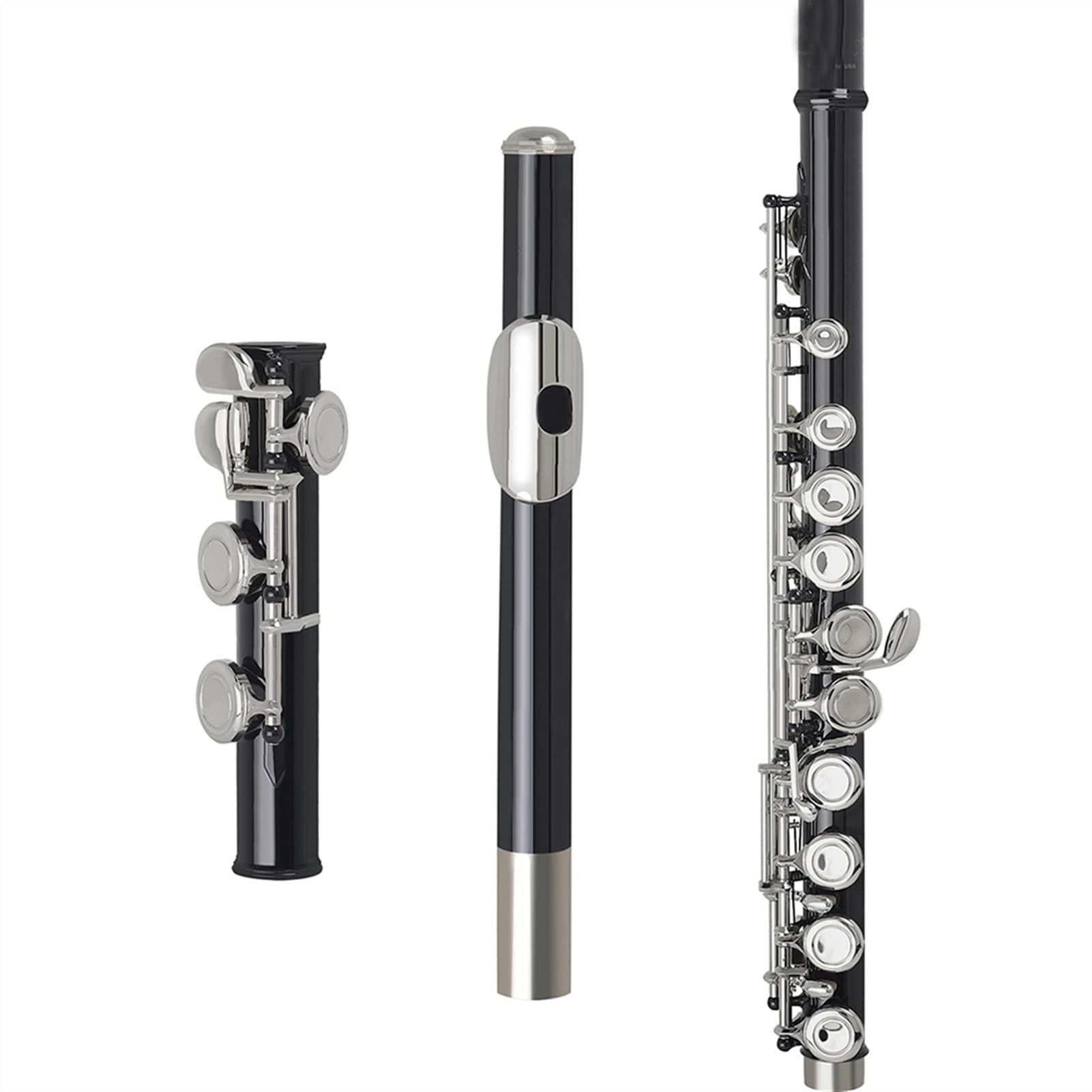 **Silver Key Cupronickel 16-Hole C Key Flute for Kids - Closed Hole Wind Instrument with Black Case | Perfect for Beginners, School Bands & Music Practice**