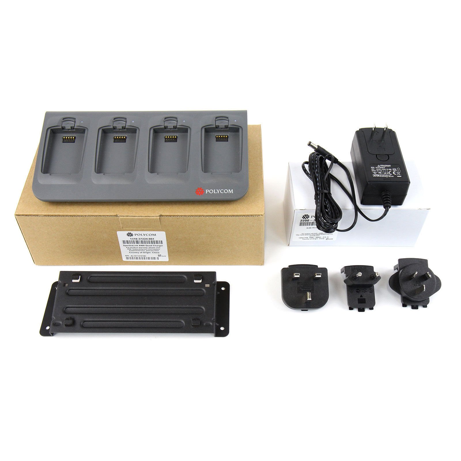 Polycom 1310-37224-701 SpectraLink 8400 Series Quad Charger - Fast Charging Station for 4 Phones | Office & Warehouse Communication Device Accessory