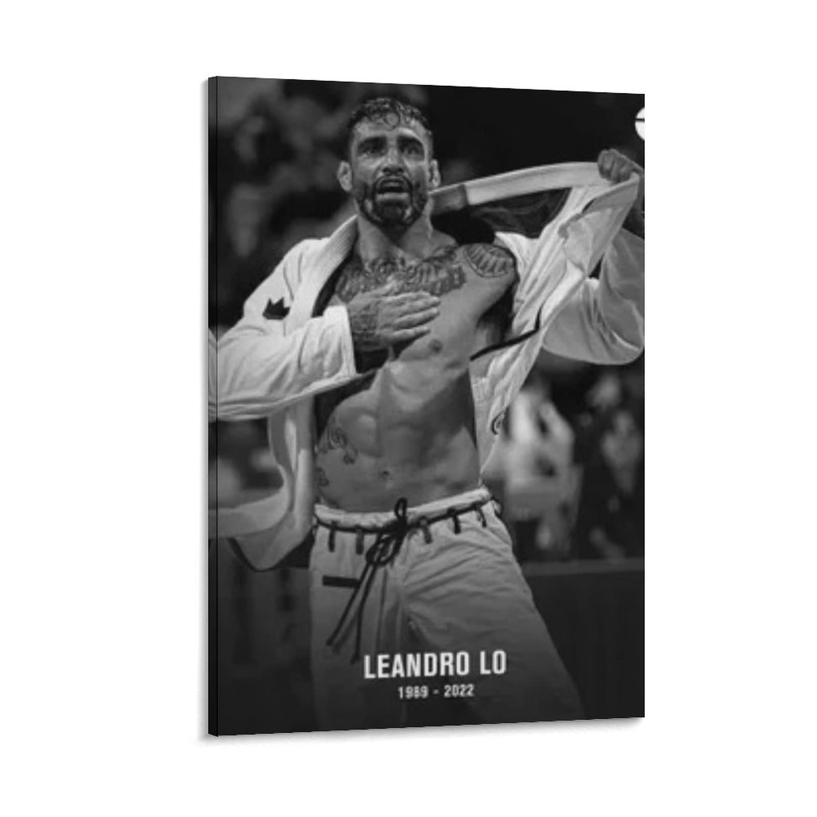 LISHINE Jiu-Jitsu Superstar Leandro Lo Nostalgic Poster - Premium Canvas Wall Art for Home & Gym Decor (20x30cm/8x12in) - Perfect for Martial Arts Studios, Living Rooms & Bedrooms