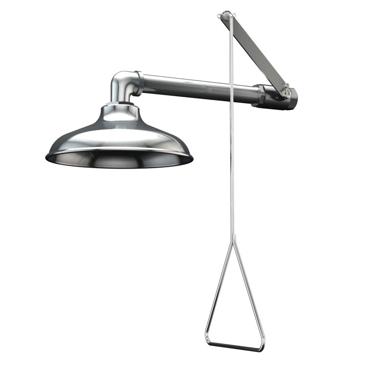 Guardian G1691 Emergency Drench Shower - Horizontal Mount Stainless Steel Safety Equipment for Laboratories & Industrial Workplaces