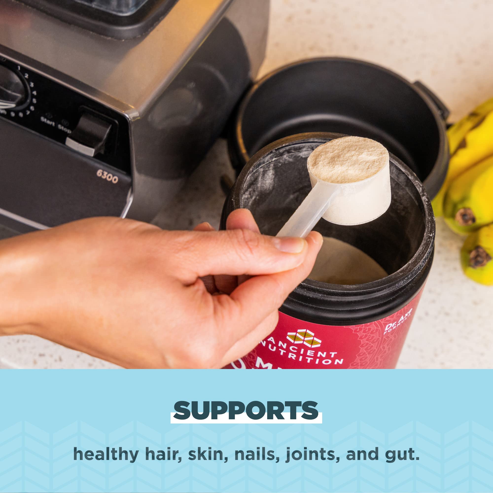 Ancient Nutrition Collagen Protein Powder with Brain Boost - Vanilla Flavor for Stress Management & Joint Support (45 Servings) | Supports Cognitive Function & Mobility for Active Lifestyles