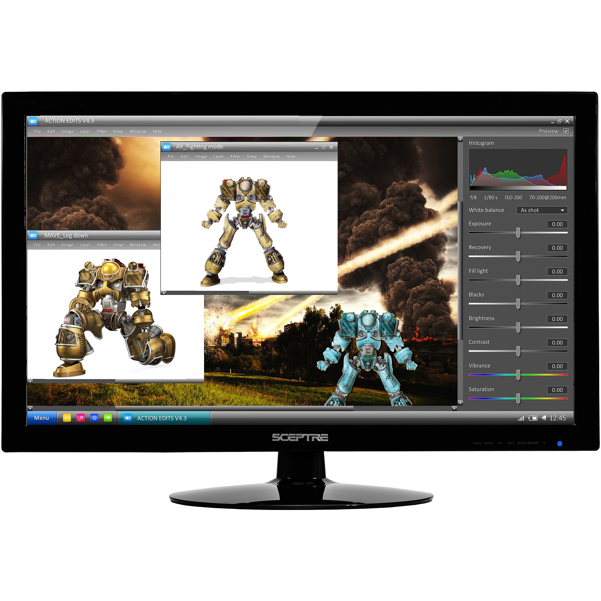 Sceptre 27 Inch Full HD 1080p LED Computer Monitor - Ultra Slim Bezel, HDMI, VGA, Built-in Speakers for Home Office, Gaming, and Entertainment