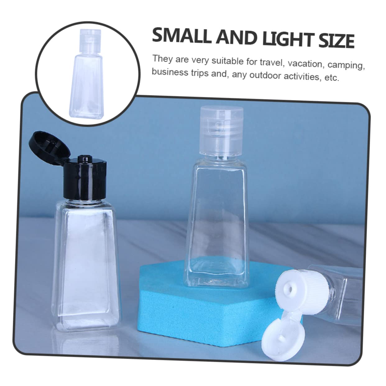 40pcs Travel-Sized Leak Proof Empty Bottles - Transparent Liquid Sample Containers for Cosmetics, Essential Oils & Toiletries | Perfect for Pet Grooming, DIY Projects & Travel Accessories