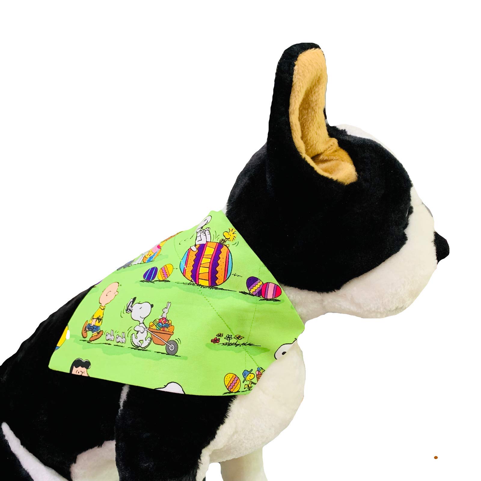 BPAWED PALS Peanuts Easter Egg Hunt Dog Bandana - Over-The-Collar Pet Bandana for Small & Medium Dogs - Cute Easter Accessory for Spring Festivals, Dog Parties & Photo Shoots