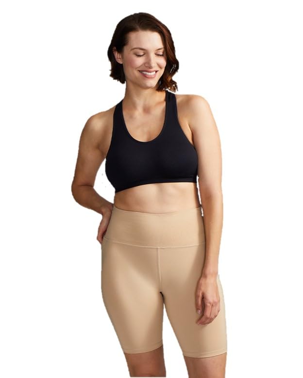 Tommie Copper Women's Pro-Grade Lower Back Support Compression Shorts - Breathable Waistband for Back Pain Relief & Muscle Recovery - Ideal for Workouts, Yoga & Everyday Comfort