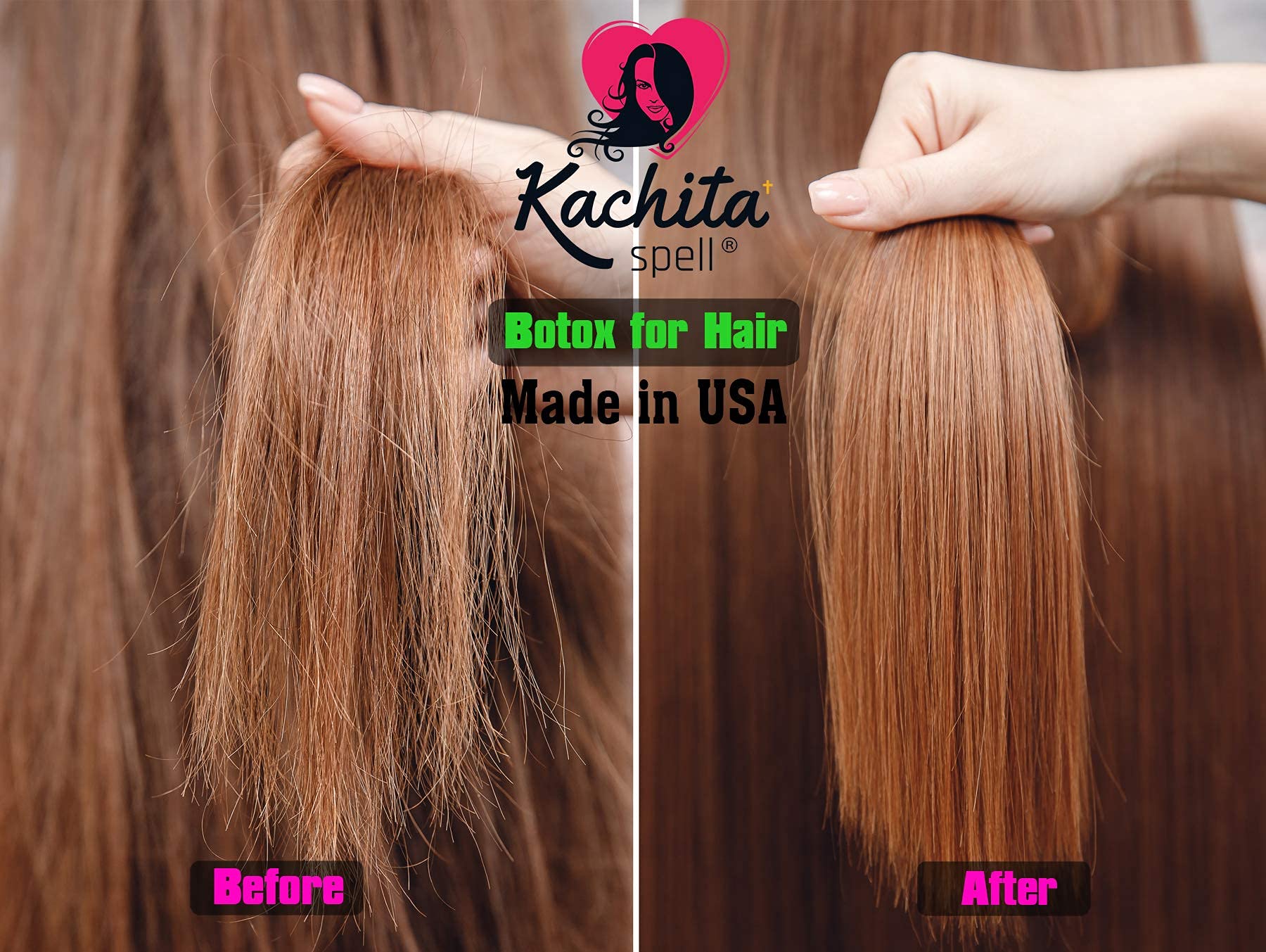Kachita Spell Hair Treatment - Formaldehyde Free Extreme Moisture Capillary Rejuvenating System (16 Fl Oz) | Made in USA | Perfect for Damaged, Dry Hair Repair & Salon-Quality At-Home Treatment