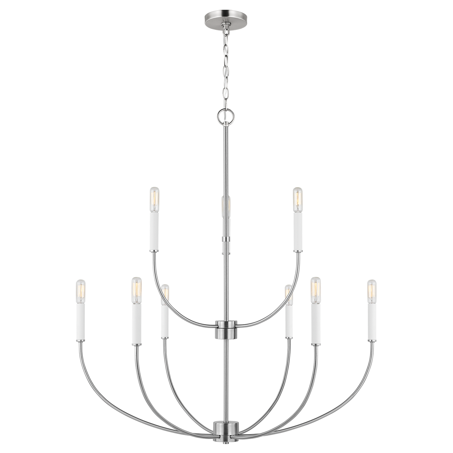 Dale 9-Light Modern Chandelier - Elegant Crystal Ceiling Light Fixture for Dining Room, Living Room, Bedroom & Foyer Lighting Decor