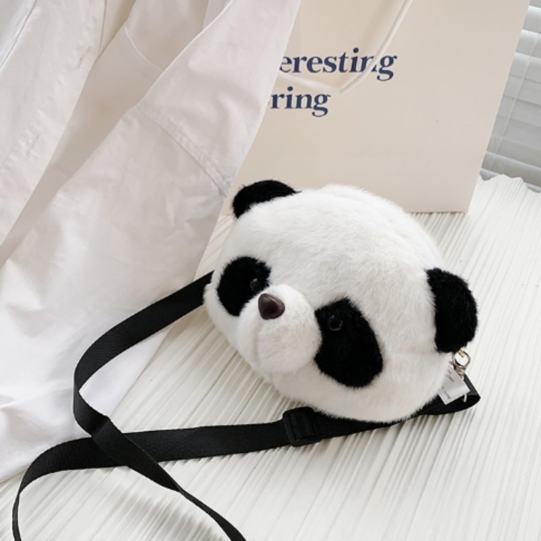 Panda Purse & Accessories Set for Women - Stylish Crossbody Bag, Cute Bracelet, Fashion Keychains, Trendy Necklace | Perfect for Daily Use, Travel, Gift Giving and Special Occasions