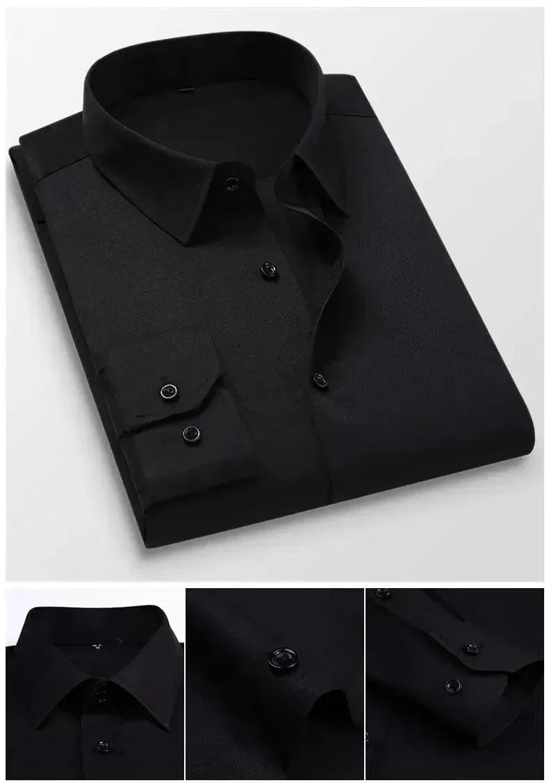 Slim Fit Formal Dress Shirt for Men - Classic White Business Shirt - Perfect for Office, Interviews & Special Occasions