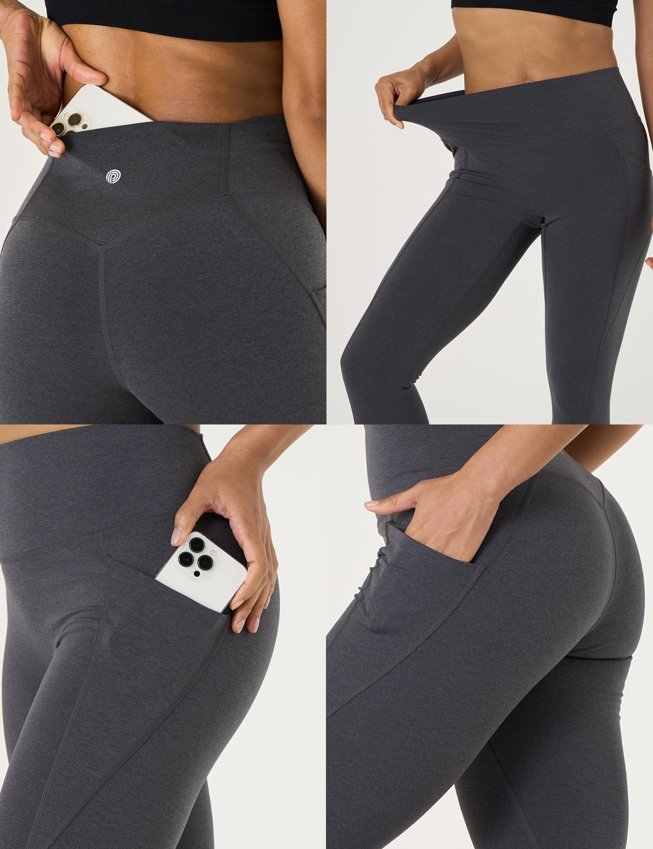 LAPASA High Waist Yoga Pants for Women - Tummy Control Workout Capri Leggings with Side Pockets | Perfect for Yoga, Gym, Running & Casual Wear (Style L02B1)