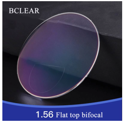 BCLEAR 1.56 Refractive Index Flat Top Bifocal Lenses - Clear Vision for Reading & Distance - Perfect for Computer Work, Reading Books & Daily Activities