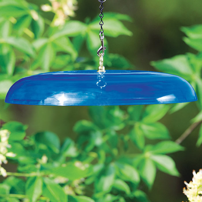 Duncraft Tilt Top Squirrel Baffle for Bird Feeders - Blue Squirrel Deterrent - Made in USA - Perfect for Protecting Bird Seed from Squirrels in Backyards & Gardens