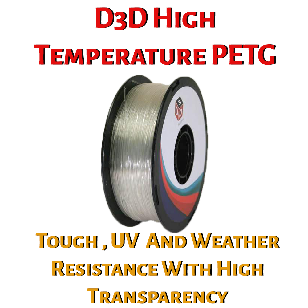 High Temperature PETG 3D Printer Filament 1.75mm 1kg Spool - Durable & Heat Resistant for Functional Prints, DIY Projects & Industrial Prototyping