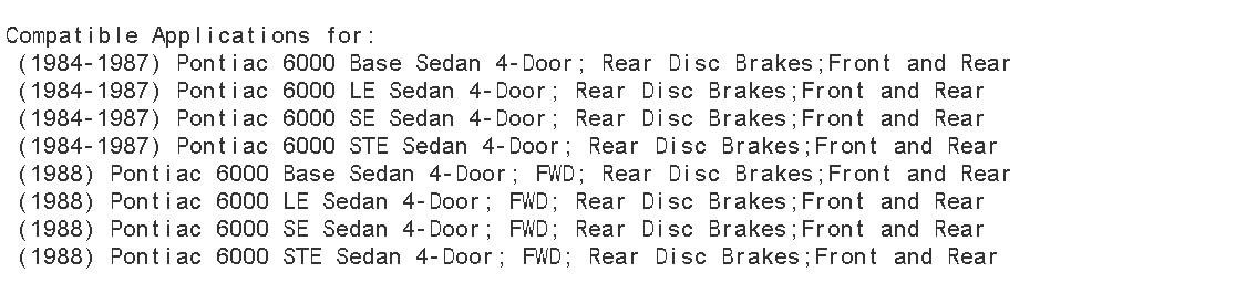 PowerSport Front & Rear Brake Pads and Rotors Kit - Semi-Metallic Brake System for 1984-1988 Pontiac 6000 | Perfect for Daily Commuting & Performance Driving