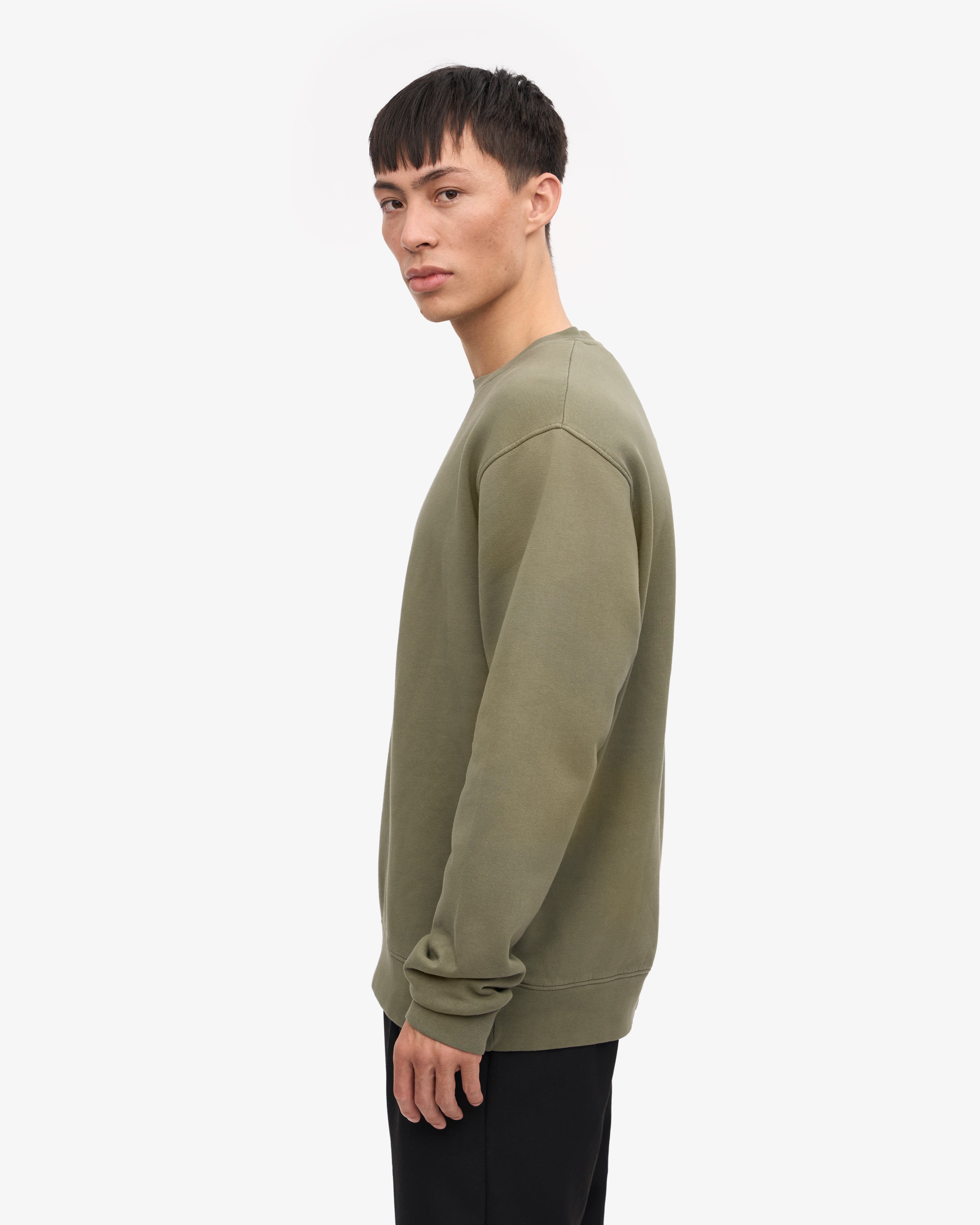 Classic Organic Cotton Crew Neck T-Shirt for Men - Soft & Comfortable Dusty Olive Green Tee - Perfect for Casual Wear, Gym & Everyday Outfits