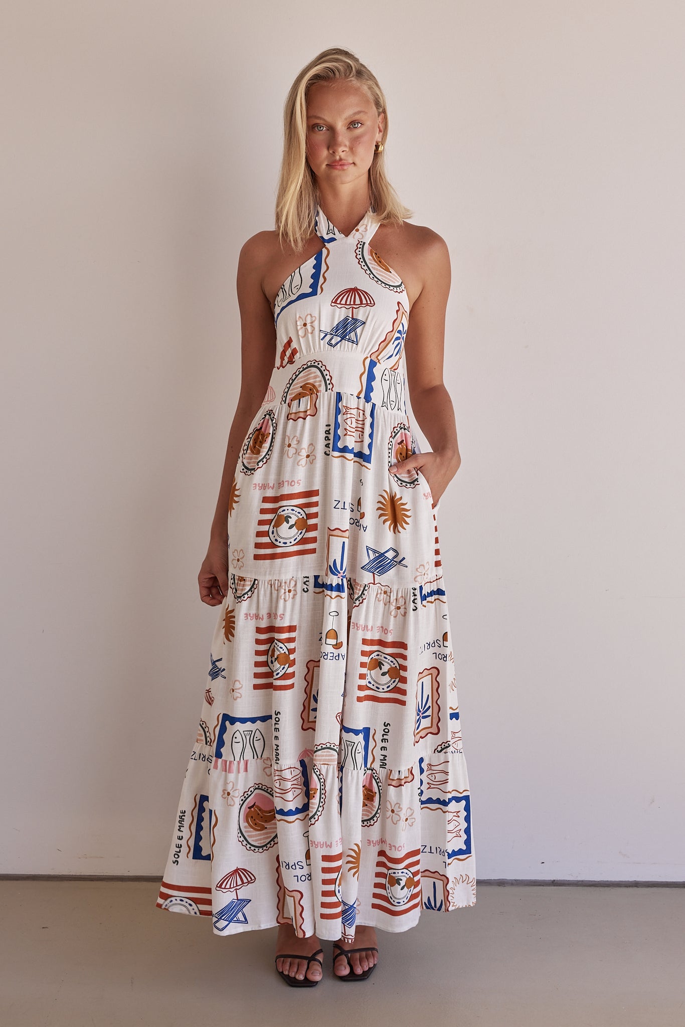 Jesse Maxi Dress for Women - Flowy White Summer Long Dress - Perfect for Beach, Vacation, and Casual Outings