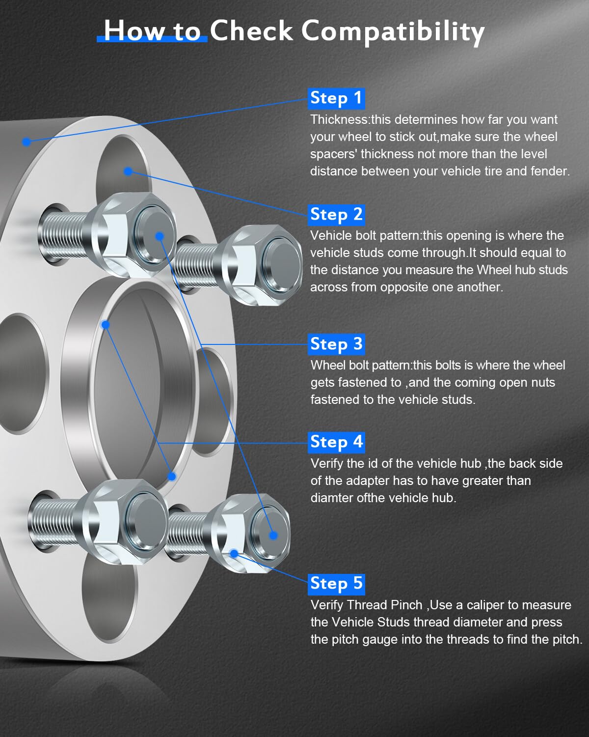 ECCPP 2PCS 4x100 2 Inch Wheel Spacers - Hubcentric 4 Lug 4x100mm to 4x100mm - Compatible with Chevette, Lebaron, Caravan, Charger - Perfect for Enhanced Wheel Fitment & Performance Upgrades